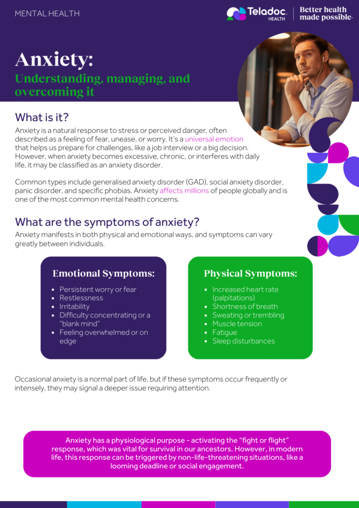 Anxiety: Understanding, managing and overcoming it - Teladoc Health UK Teladoc Health UK
