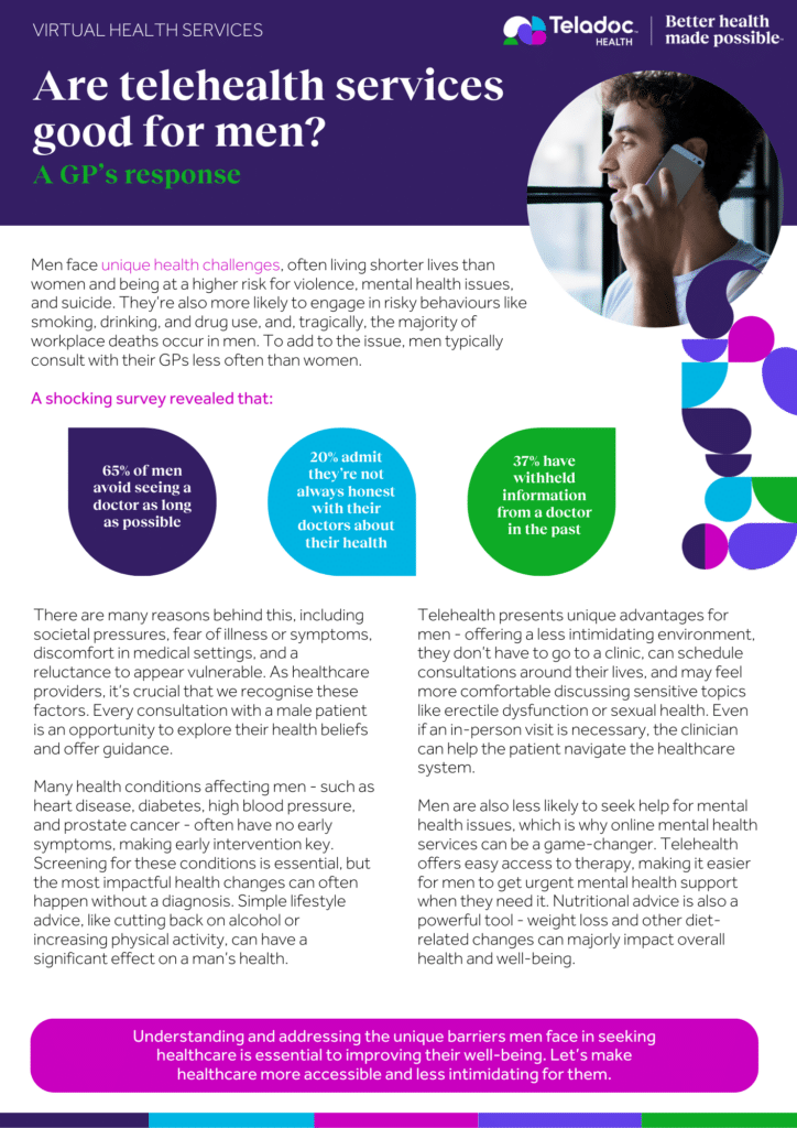 Are telehealth services good for men? A GP's response - Teladoc Health UK Teladoc Health UK